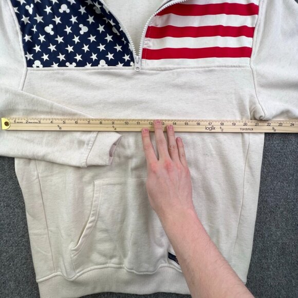 Disney Parks Medium Red White Blue USA 1/4 Zip Mickey Stars Walt Disney World M - Picture 3 of 12